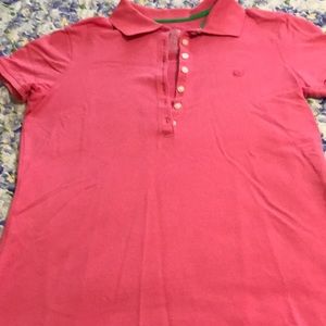 Izod polo; 16” bust; 23” length; 5” sleeve